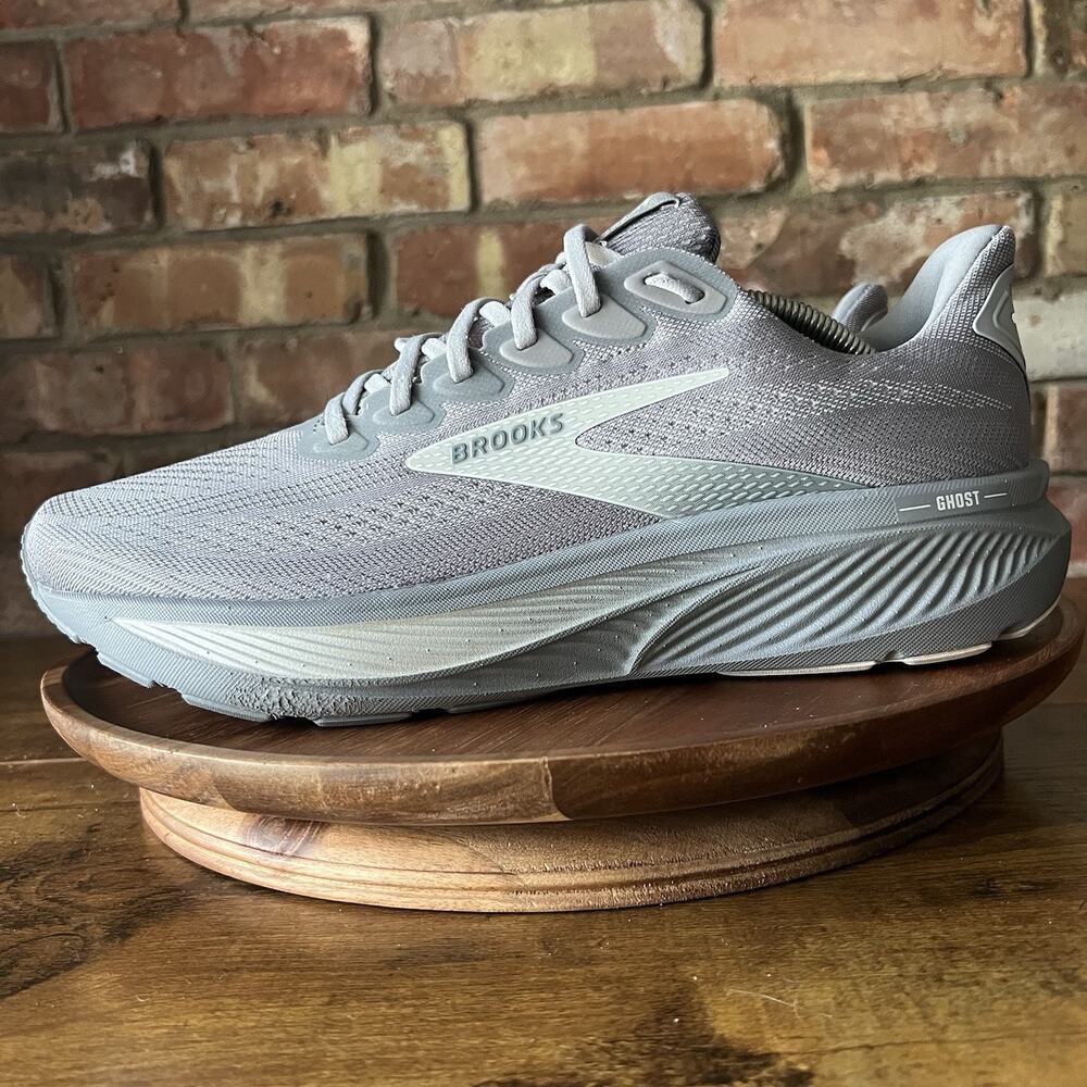 Brooks Ghost 17 Men's 12 2E Gray Neutral Cushion Running Shoes Sneakers
